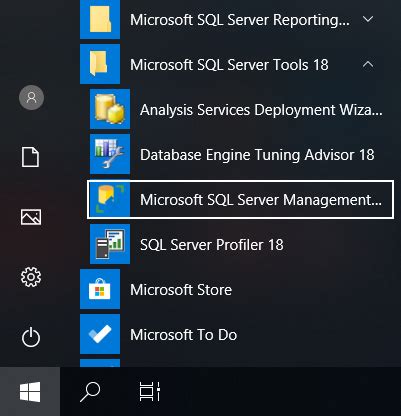 launch sql server management studio.
